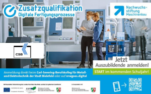 Plakat Zusatzqualifikation "Digitale Fertigungsprozesse"