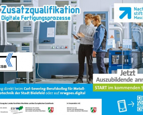 Plakat Zusatzqualifikation "Digitale Fertigungsprozesse"